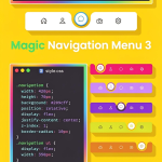 Magic Navigation Menu 3: Create Stunning Animated Menu with HTML & CSS 3 Magic Navigation Menu 3: Create Stunning Animated Menu with HTML & CSS