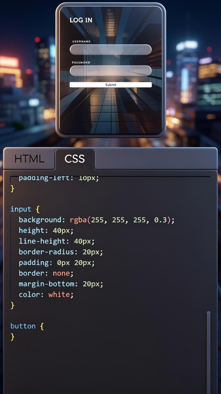 Transparent Glass Login Form: HTML & CSS Tutorial