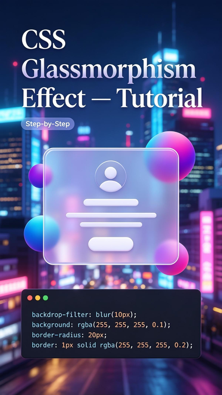 CSS Glassmorphism Effect: Complete Step-by-Step Tutorial