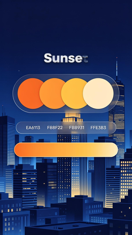Sunset Color Palette: Hex Codes, Gradient & Usage Guide 2 1000024877