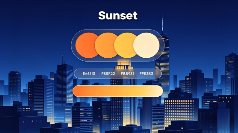 Sunset Color Palette: Hex Codes, Gradient & Usage Guide
